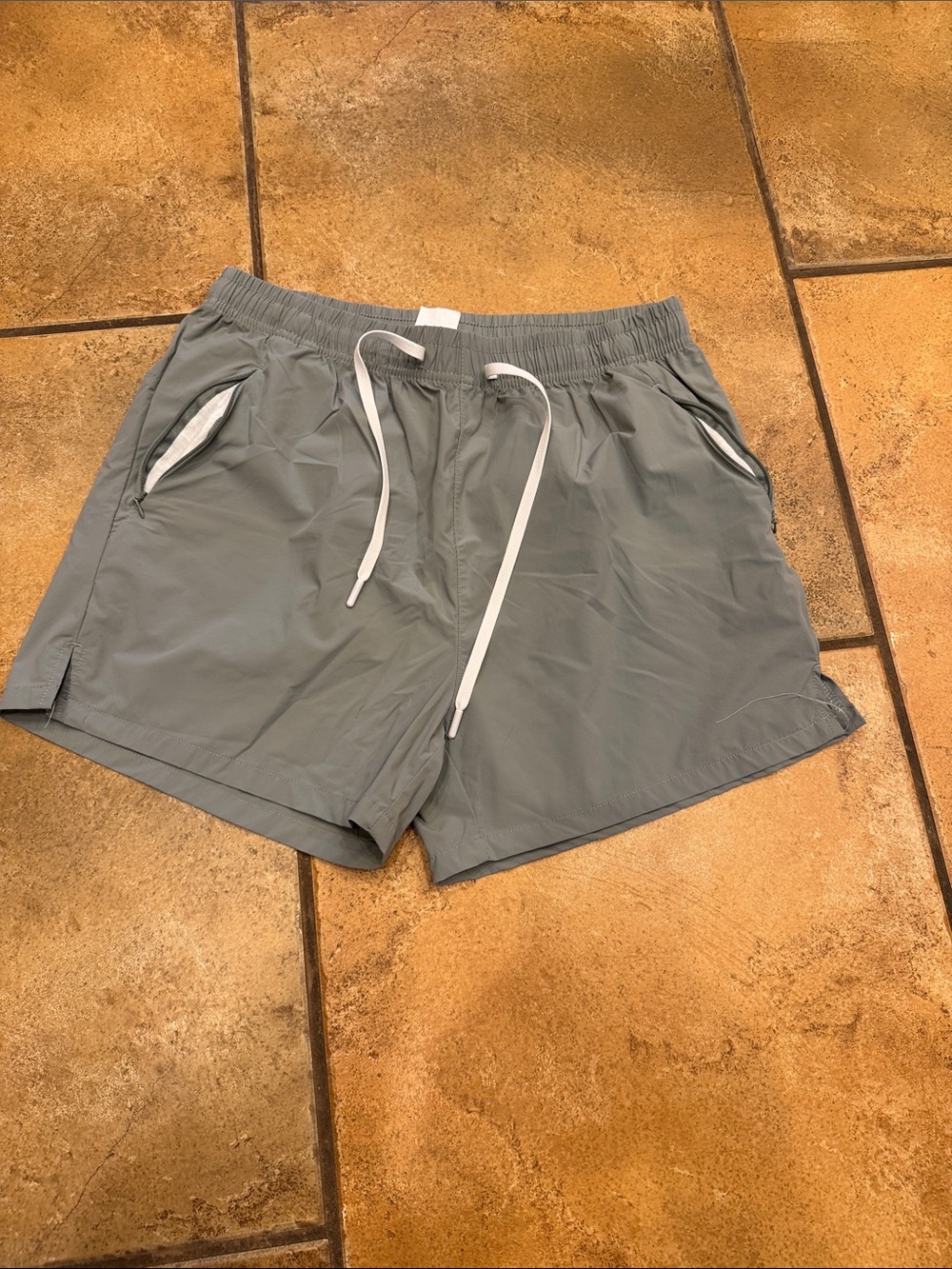 Men's Athletic Quick-Dry Drawstring Shorts - Gray